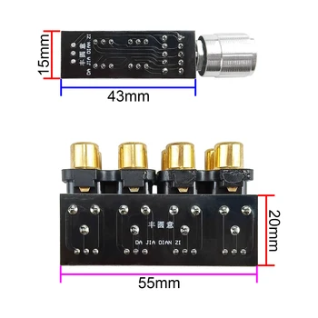 GHXAMP Forstærker 3-Vejs Stereo Audio Source Skifte Bord Audio Signal Switcher 8-Hul Lotus Socket 1pc