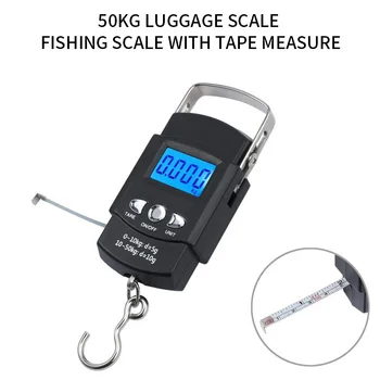 50 kg/110lb Digital Fisk Skala Bærbare Bagage Vægt med Bagage Skala Bærbar Kuffert Skala Håndteres Rejse Taske hot