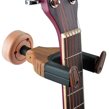 Guitar Bøjler Krog Indehaver Træ, Gummi Instrument Bøjler Wall Stand til Guitarer, Bas, Ukulele String Instrument Tilbehør