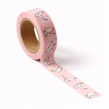 10stk/masse Dekorative Due Udskrivning Washi Bånd Pink Papir DIY Scrapbooking Planner Selvklæbende Masking Tape Kawaii Papirvarer