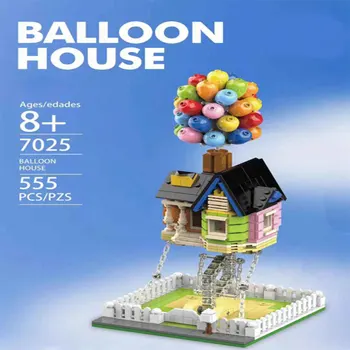 555PCS Flyvende Hus Berømte Anime-Film Ballon Slot Kreative Moc byggesten DIY Mursten Kids Legetøj, som Børn Fødselsdagsgave
