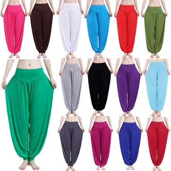 13 Farver Bred Ben Yoga Pants Plus Size Kvinder Løse Bukser, Lange Bukser til Yoga, Dans S M L XL XXL XXXL Blød Modal Hjem Bukser