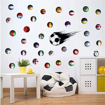 Levende Diy nye flag football wall sticker stue, soveværelse væg dekoration moderne kunst vægmaleri kids room dekoration