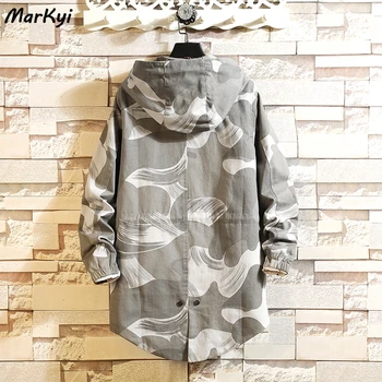 MarKyi 2020 Nye Vinter Camouflage Herre Pels Vindjakke Mandlige Outwear Plus Size Casual Streetwear Jakke Mænd