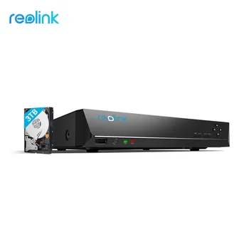 [4K NVR] Reolink 16ch DVR 4MP 5MP 4K PoE Netværks Video Optager med 3 TB HARDDISK Til Reolink HD IP-Kameraer RLN16-410