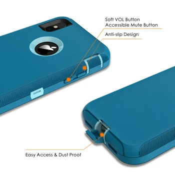 Luksus Hard Case Til iPhone 11 pro Max X Xs antal XR 360 Tilfældet For 7 8 samt Sager Robust Beskyttende dække Stødsikkert