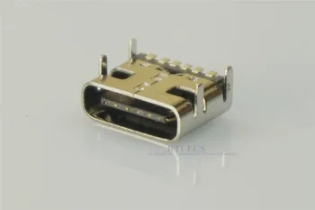 500 stk Skære tapen USB 3.1 Type C Stik, 6-Pins Beholder Power Beregning 3A 30V Bedømt Skjold USB-C Support Pins Gennem Hullet