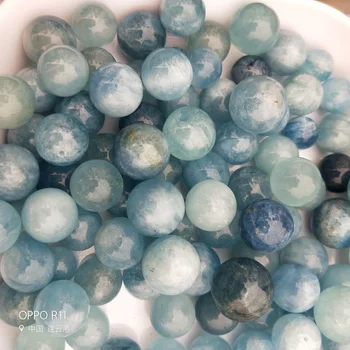 15-20mm Naturlige Aquamarine krystalkugle Aquamarine Perle, Krystal Healing Krystal Kvarts Mineral