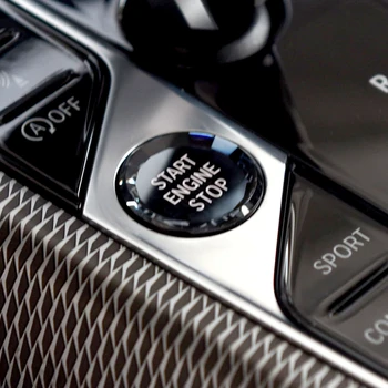 Bil crystal tryk på start stop engine-knappen mærkat Tilbehør Knop Manuel Controller til MGU X1 X5 E70e90 E91 E60 E87 og så videre