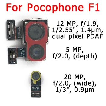 Original Front Surround Back Kamera Til Xiaomi Mi Pocophone Poco F1 Vigtigste Vender Kameraet Modul Flex Kabel Udskiftning Af Reservedele