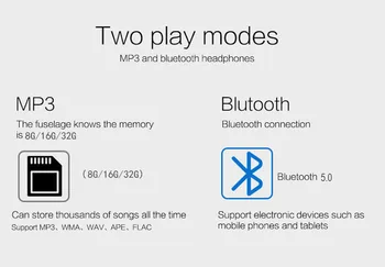 Ny Billig Trådløs musikafspiller, 8G/16G/32G Bluetooth MP3 Headset BT Sport MP3-Afspiller Hovedtelefoner