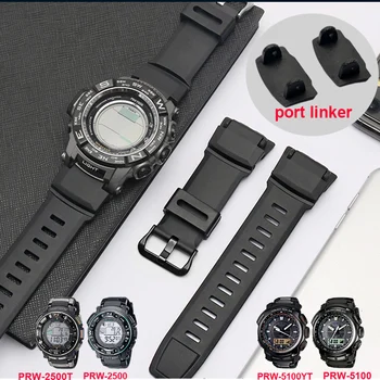 Se Tilbehør Band FOR Casio PRG-260 / 550/250/500 PRW-3500 / 2500/5100 Tape Silikone Strapwatch Armbånd til Casio
