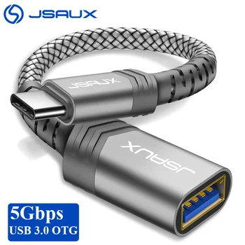 Jsaux OTG Type C-Kabel USB-C han til USB 3.0 A Female USB-Kabel C til USB-Adapter til MacBook Pro Samsung S9 Huawei P20-P30 Lite