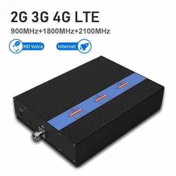 Lintratek Kraftfuld 80 db Signal Booster Tri-Band GSM DCS UMTS-900Mhz 1800Mhz 2100mhz 2G 3G 4G Mobiltelefon Signal Forstærker Repeater .