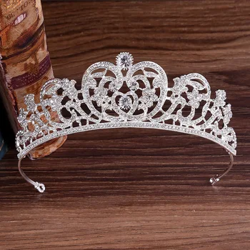 Prinsesse Diana Krone Nye Europæiske Bruden Bryllup Tilbehør Grade AAA Zircon Crystal Rhinestones Brude Tiara Krone Hovedklæde