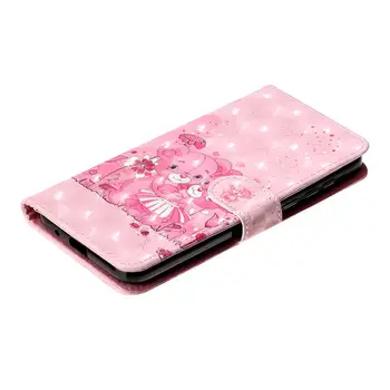 3D Prægede PU Læder Flip Case Til Huawei Y5P Y6P Y7P 2020 Luksus Malet Card Wallet Cover til Huawei Y5 Y6 Y7 Y8 P Coques