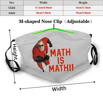 Matematik Er Matematik Voksne Børn Anti Dust Filter Diy Maske Matematiklærer Sjove Utrolige Super Magiske Magt Skole Lære Lektier College