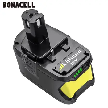 Bonacell 18V 9000mAh Li-Ion P108 Batteri Til Ryobi Genopladeligt Batteri RB18L40 P2000 P310 for BIW180 L30 lithium batter