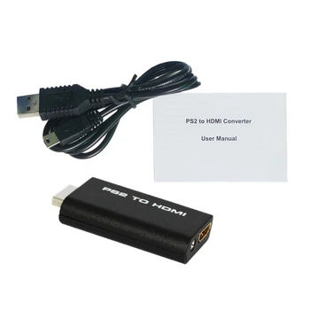FashionHDV-G300 PS2 til HDMI 480i/480p/576i Audio Video Converter-Adapter med 3,5-mm lydudgang