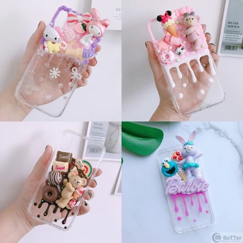 DIY sag for Xiaomi C9 lite 3D bære telefonen dække Mi 8/9se håndlavet cremet shell Redmi Note7/8 gift chokolade K30 F1 Candy Mad