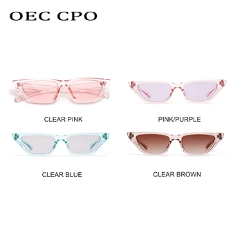 Nye Søde Sexede Cat Eye Solbriller Kvinder Små Pink Vintage Billige solbriller Kvindelige Mode Brand Designer Spejl Cat eye Briller