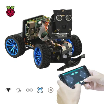 Adeept Mars Rover PiCar-B WiFi Smart Robot Bil Kit med talegenkendelse OpenCV Real-time Video-Funktion for Raspberry Pi4/3