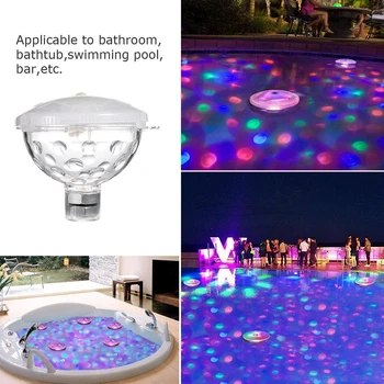 Flydende Undervands Lys RGB Dykkede LED Disco Lys Glød Vis Swimmingpool, Spabad og Spa-Lampe Badekar Lys