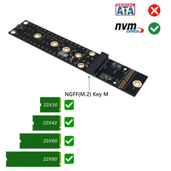 M. 2 NVMe SSD-Extension Kabel Fast Kørsel Riser Card M2 til PCI-Express 3.0 PCIE X4 Fuld Fart 32G/bps M-Tasten Extender