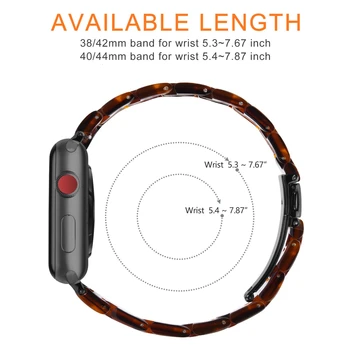 Harpiks armbånd til apple ur 5 band 44mm iwatch 42mm Serie 5 4 3 2 1 rem Håndled Tilbehør loop 40mm Urrem Udskiftning