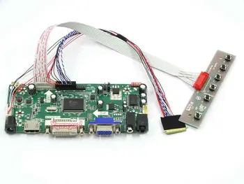 Yqwsyxl Control Board Monitor Kit for B140XW03 V1 B140XW03 V2 HDMI + DVI + VGA-LCD-LED-skærm-Controller Board-Driver