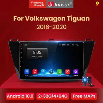 Junsun V1 Android 10.0 DSP CarPlay Bil Radio Mms Video-Afspiller, Auto Stereo-GPS For VW Tiguan R linje 2016 - 2020 2 din-dvd