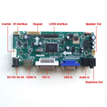 For LTN154X7-L02/L03 VGA+DVI M. NT68676 display controller kørsel kort 1440*900 15.4