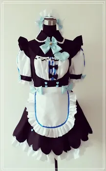 Nekopara cosplay tøsedreng stuepige kostume lolita uniform japansk fransk undertøj aflåselige kjole kostume nekopara vanille outfit
