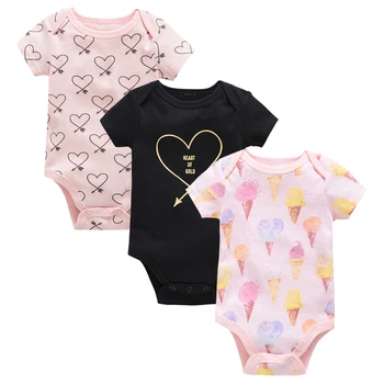 Nyfødte Baby Body i Bomuld kortærmet Baby Tøj O-Neck krop bebe Pyjamas Roupa de bebe Infant Piger Drenge Tøj