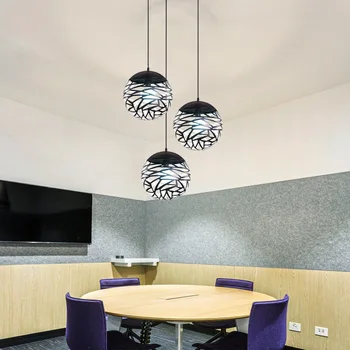 Moderne strygejern LED pendel Hule metal ball lampe stue, soveværelse shop bar belysning fastholdelsesanordningen home decor WJ507