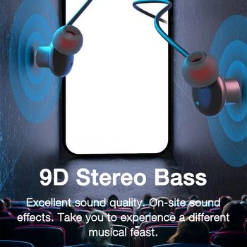 EARDECO TF Kort Bluetooth-Hovedtelefon med Mikrofon 80 Timers Afspilning Trådløse Hovedtelefoner Hovedtelefoner Bas Sport Neckband Headset Stereo