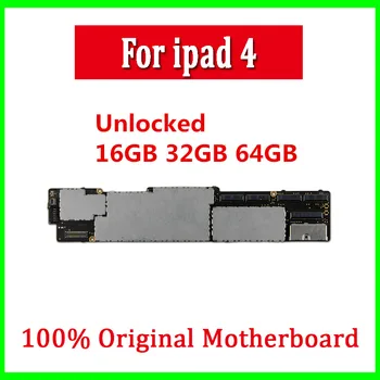 Original Lås til Ipad 4 Bundkort Wifi / 3G-Version Bundkort Til iPad 4 logic board Gratis iCloud A1458 A1459 A1460