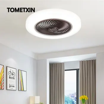 46 52 cm smart led loft ventilator fans med lys fjernbetjening soveværelse indretning ventilator-lampe air Usynlige WiFi Bluetooth Tavs