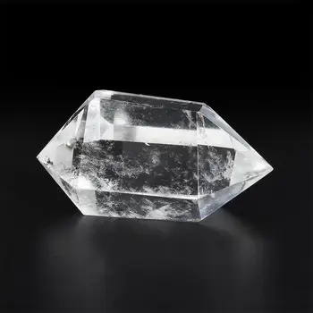 50-60MM Naturlig Hvid Satin Crystal Quartz Krystal Sten Punkt Healing Sekskantet Wand Behandling Sten Dropshipping